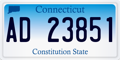 CT license plate AD23851