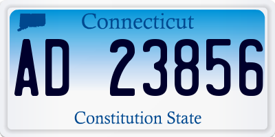 CT license plate AD23856