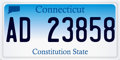 CT license plate AD23858