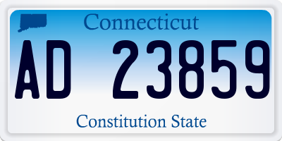 CT license plate AD23859