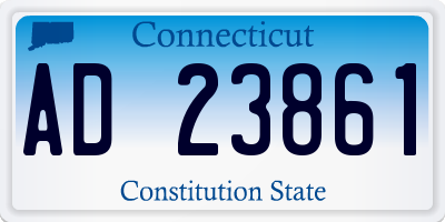 CT license plate AD23861