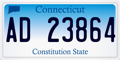 CT license plate AD23864