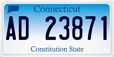 CT license plate AD23871