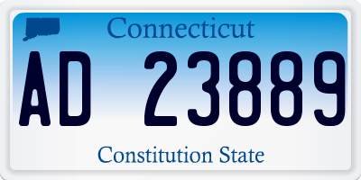 CT license plate AD23889