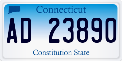 CT license plate AD23890