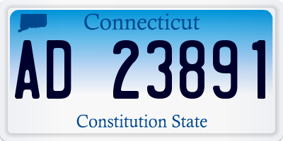 CT license plate AD23891
