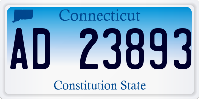CT license plate AD23893