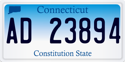 CT license plate AD23894