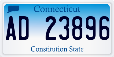 CT license plate AD23896