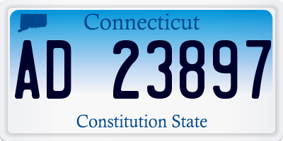 CT license plate AD23897