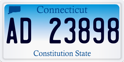 CT license plate AD23898