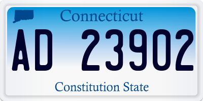 CT license plate AD23902