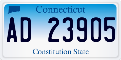 CT license plate AD23905