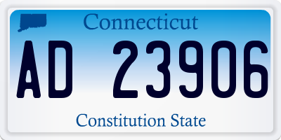 CT license plate AD23906