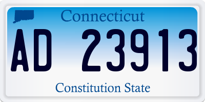 CT license plate AD23913