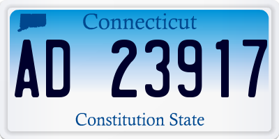 CT license plate AD23917