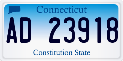 CT license plate AD23918