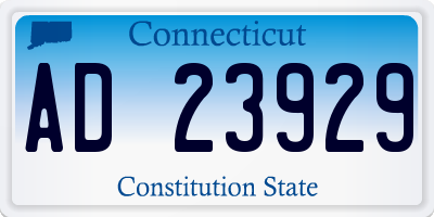 CT license plate AD23929