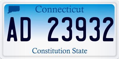 CT license plate AD23932