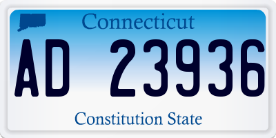 CT license plate AD23936