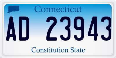 CT license plate AD23943