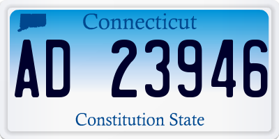 CT license plate AD23946