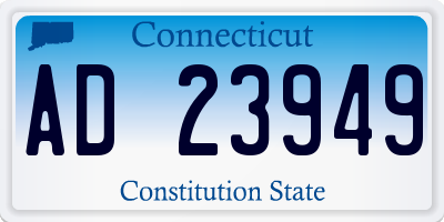 CT license plate AD23949