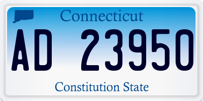 CT license plate AD23950