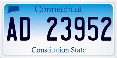 CT license plate AD23952