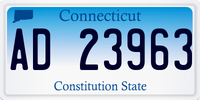 CT license plate AD23963