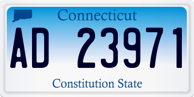 CT license plate AD23971