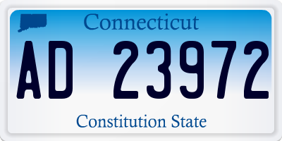 CT license plate AD23972