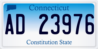 CT license plate AD23976