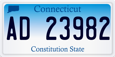 CT license plate AD23982