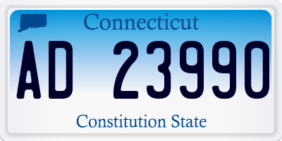 CT license plate AD23990
