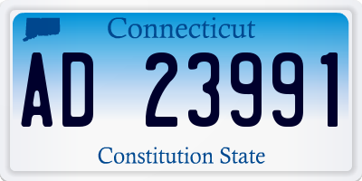 CT license plate AD23991