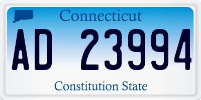 CT license plate AD23994