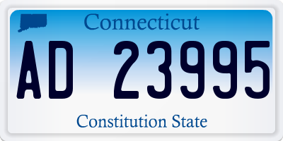 CT license plate AD23995