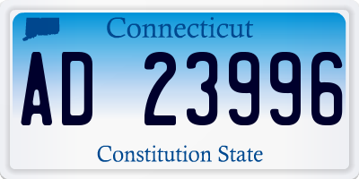 CT license plate AD23996