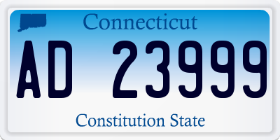 CT license plate AD23999