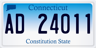 CT license plate AD24011