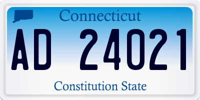 CT license plate AD24021