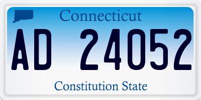 CT license plate AD24052