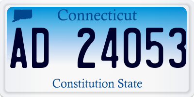 CT license plate AD24053