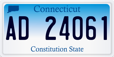 CT license plate AD24061