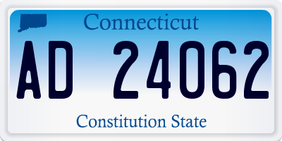 CT license plate AD24062