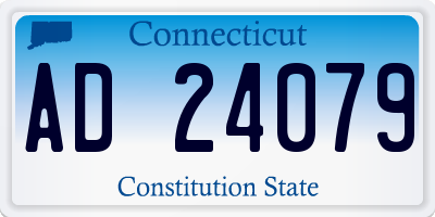 CT license plate AD24079