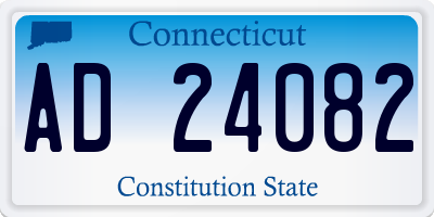 CT license plate AD24082