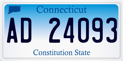CT license plate AD24093