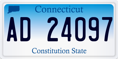 CT license plate AD24097